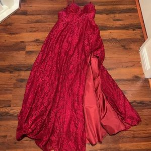 Azazie burgundy bridesmaid dress